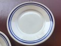 5 бр. бели порцеланови чинии със син кант, снимка 6
