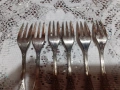 Стари антикварни посребрени прибори вилички 6 бр. маркирани, снимка 7
