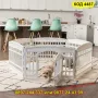 Голяма сглобяема кошара за куче – 6 панела, 91x176x60 см, с вратичка и заключване - КОД 4487, снимка 3