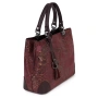 Елегантна дамска чанта от естествена кожа в цвят бордо НОВА, снимка 6