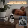 Бебефон с камера и монитор със сензор за звук нощно виждане, снимка 3