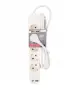 Pro-max удължителен кабел 5 щепсела + 2 USB A + C разклонител бял, снимка 2