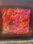 картина абстракция в червено  , снимка 3