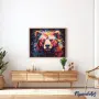 Комплект за рисуване по номера Мечка цветен абстракт, Figured'Art, 40 х 50 см, снимка 2