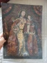 Стара творба- икона, масло върху платно,детайлно майсторско изпълнение , снимка 4