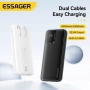 Преносима батерия Essager ES-D023 PD 20000 mAh с 2 вградени кабела Lightning, Type-C, снимка 4