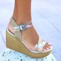 Стилни дамски сандали на платформа , снимка 1 - Сандали - 41568267