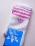 Памучни чорапи Adidas, Бели с цветно лого, снимка 1