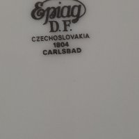 Порцеланова чиния Epiag Carlsbad 1804 Чехия  Намаление , снимка 2 - Чинии - 42250171