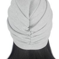 Тюрбан за коса с пандела в сиво, снимка 3 - Аксесоари за коса - 40511320