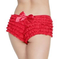 Penye M- Червени секси бикини с воланчета , снимка 1 - Бельо - 41099713
