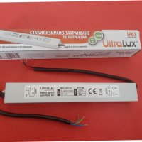 Влагозащитено Захранване UltraLux Slim за LED ленти 36W,3A,, снимка 1 - Лед осветление - 44516118