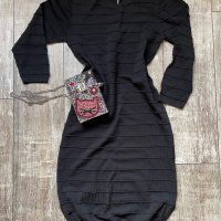 Нова елестична елегантна бандажна черна парти рокля изчистен класически модел , снимка 4 - Рокли - 39576816