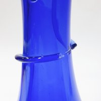 Ваза от кобалтово синьо стъкло, синя(13.3), снимка 5 - Вази - 39679916