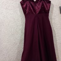 Дълга Бална рокля цвят бордо размер S, снимка 8 - Рокли - 44344056