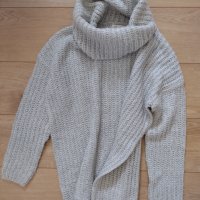 Италиански пуловер с широка поло яка , снимка 1 - Блузи с дълъг ръкав и пуловери - 41971490