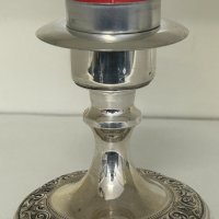 Vintage сребърен свещник 800 проба, снимка 4 - Антикварни и старинни предмети - 44298064