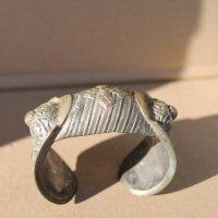 Сребърна възрожденска гривна с позлата, снимка 1 - Антикварни и старинни предмети - 41808145