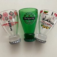3 стъклени шот чаши - България, снимка 2 - Чаши - 44480813