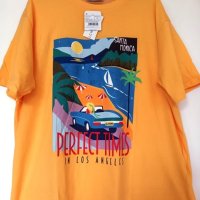 Жълто- оранжева тениска Perfect times, снимка 1 - Тениски - 40750994
