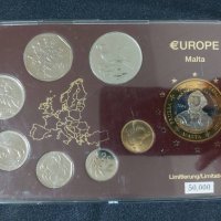 Малта 1998-2004 - Комплектен сет от 7 монети + медал, снимка 1 - Нумизматика и бонистика - 44479691