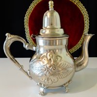 Меден чайник,кана,посребрен. , снимка 4 - Антикварни и старинни предмети - 40799655