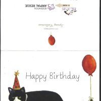 Поздравителна картичка Честит  Рожден ден Котка от Великобритания             , снимка 2 - Колекции - 41719392