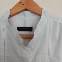 Дамска бяла риза с къс ръкав в размер S, снимка 2 - Ризи - 38610742