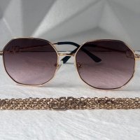 Valentino дамски слънчеви очила Осмоъгълник с верижка синджир, снимка 8 - Слънчеви и диоптрични очила - 41775475