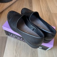 Дамски черни кожени обувки с камъчета, снимка 5 - Дамски ежедневни обувки - 35818902