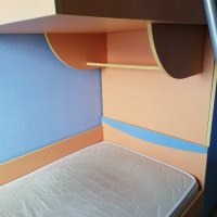 Детско двуетажно легло с гардероб и шкаф-етажерка-459 лв, снимка 4 - Мебели за детската стая - 40458423