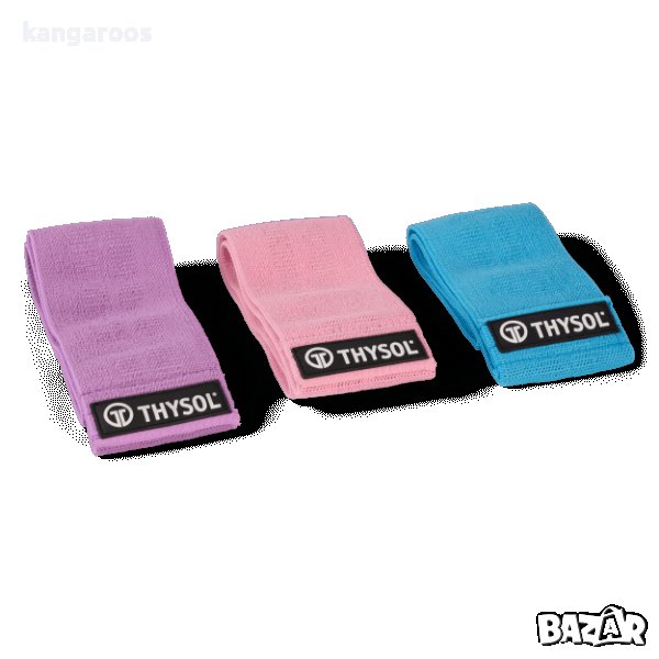 Дамски комплект тренировъчни ластици с текстилно покритие / 3 части, снимка 1