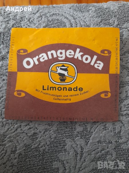 Етикет от Лимонада Orangecola, снимка 1