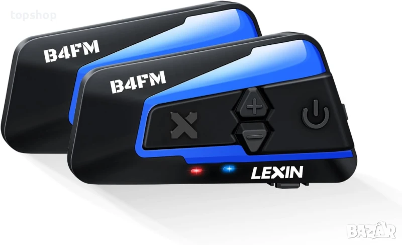 НОВИ LEXIN 2 бр. B4FM за 10 водача Bluetooth интеркоми за каска със споделяне на музика..., снимка 1