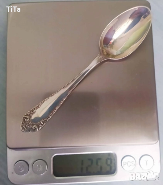 Италианска сребърна лъжичка 800, снимка 1