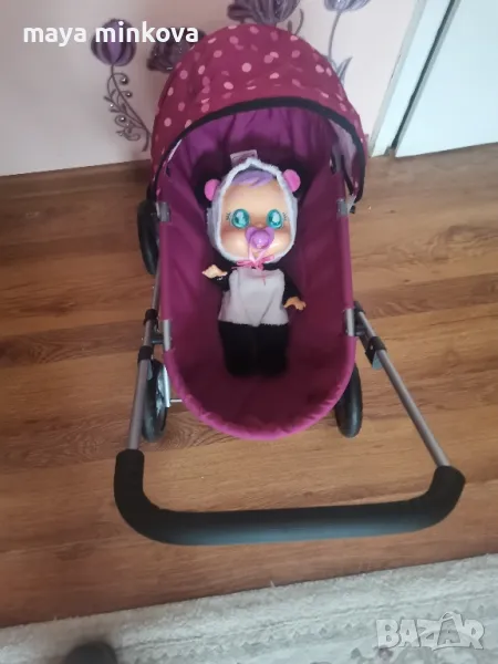Продавам детска количка за кукли+ кукла плачещо бебе, снимка 1