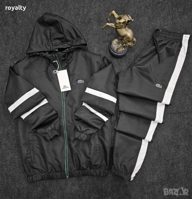 Lacoste Черен Мъжки Екип Шушляк , снимка 1