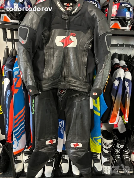 Kожен мото екип OXFORD Rp-2 ,2 части ,размер 52 M-L,,всички протектори, снимка 1