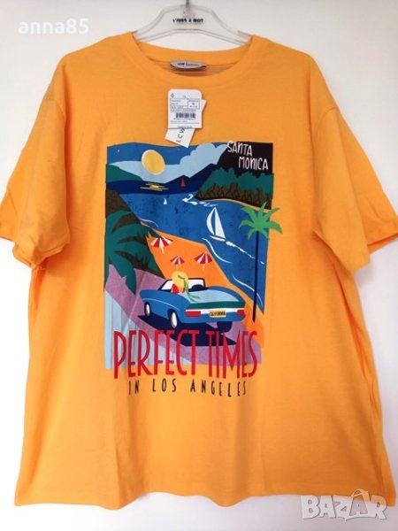 Жълто- оранжева тениска Perfect times, снимка 1