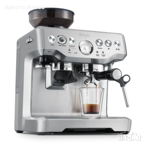 Еспресо машина SAGE Barista Express Кафемашина с кафемелачка, снимка 1