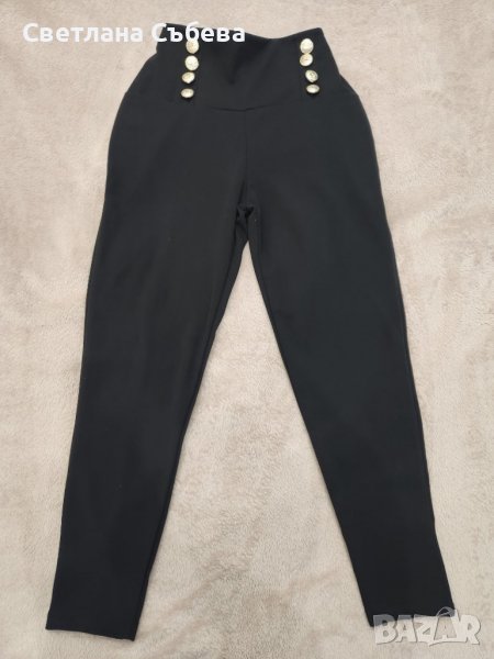 Елегантен черен панталон тип BALMAIN, снимка 1