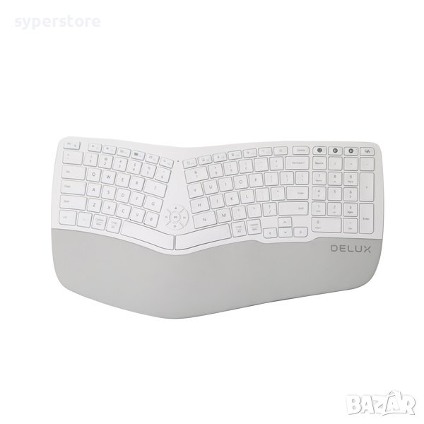 Клавиатура Безжична Блутут Delux GM902 Бяла US Layout, снимка 1