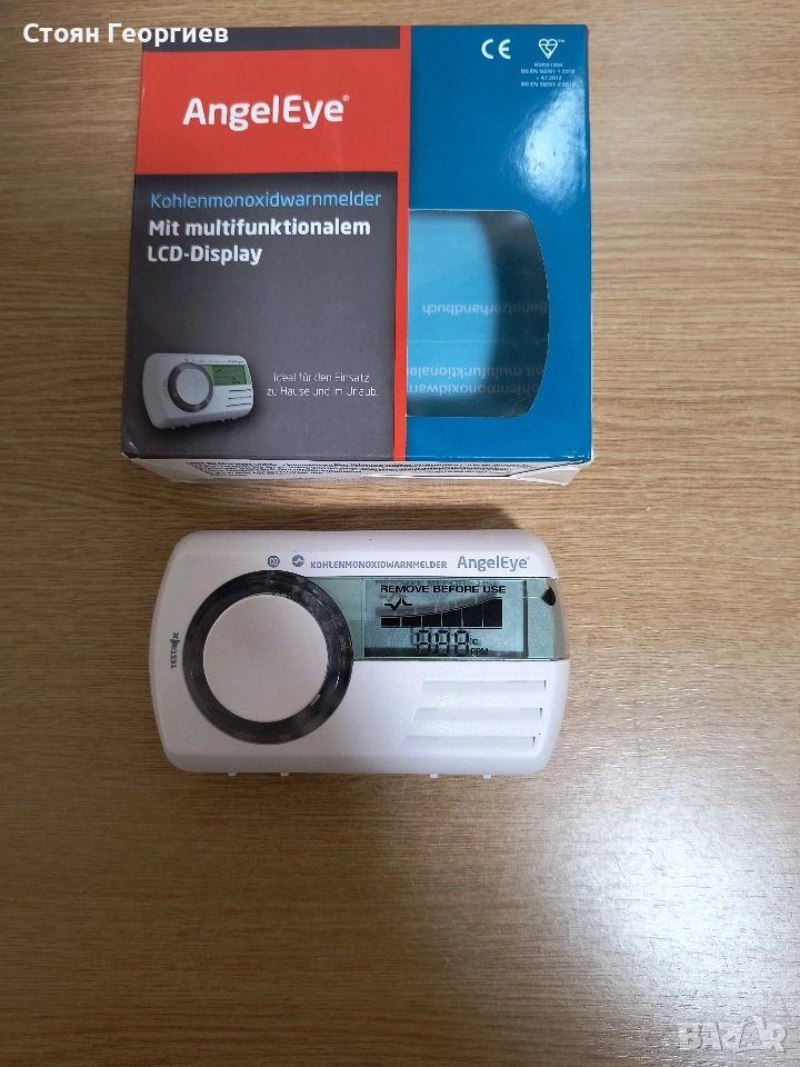 Детектор за въглероден оксид AngelEye CO-AE-9D-DER с LC дисплей,, снимка 1