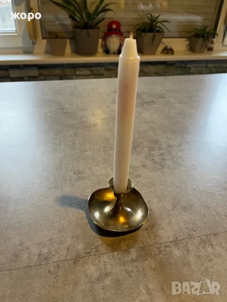 Стар бронзов свещник , снимка 1