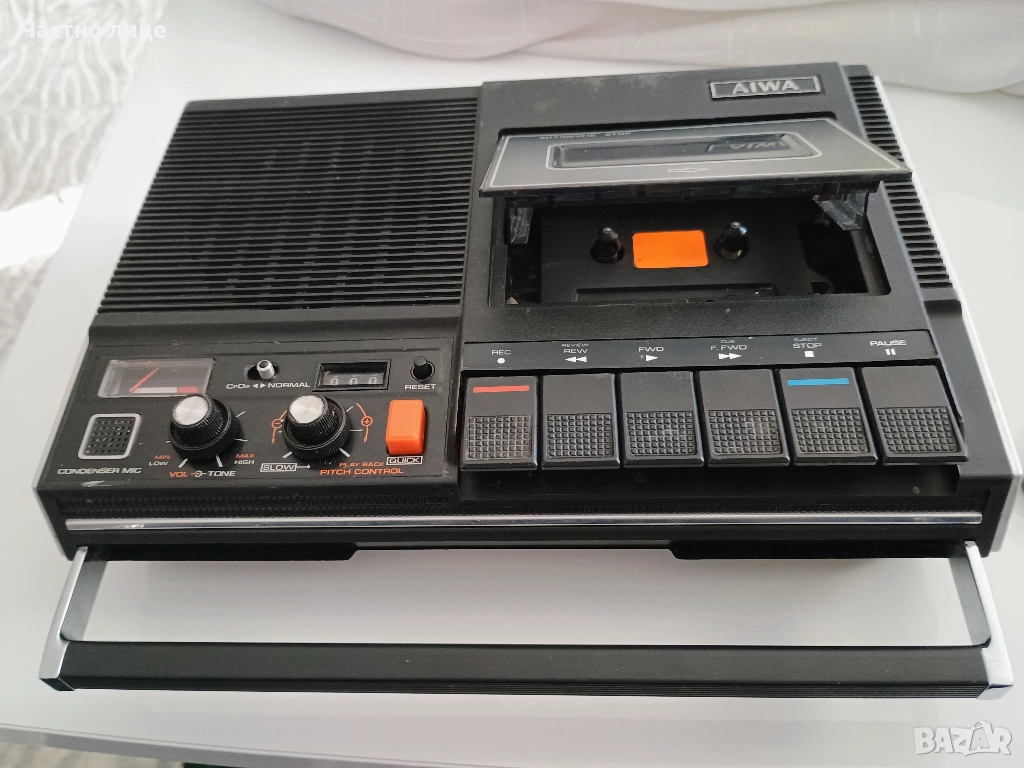 ПРОМОЦИЯ! ОРИГИНАЛЕН Запазен касетофон с диктофон AIWA TP-770, снимка 1