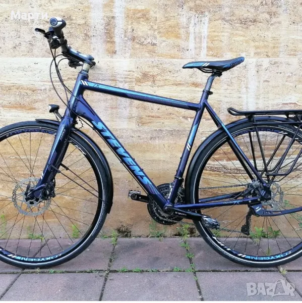 Немски Велосипед Стивънс*3х10скорости*Лед Светлини*Като Нов, снимка 1