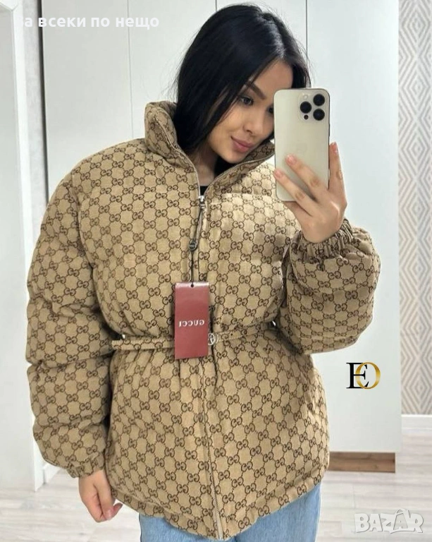 Gucci Дамско Бежово Зимно Яке Гучи Код SK496, снимка 1