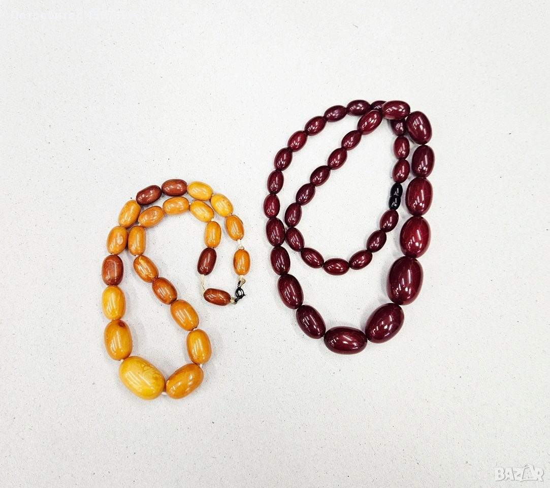 Кехлибарен стар гердан., снимка 1