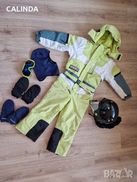 Детски ски гащеризон, каска за ски, ръкавици и ски маска/очила/, снимка 1