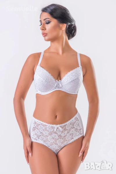 Елегантен повдигащ сутиен с дантела в бял цвят PP008, снимка 1